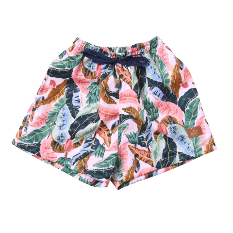 TRAJE DE BAÑO NIÑOS POLO HOJAS