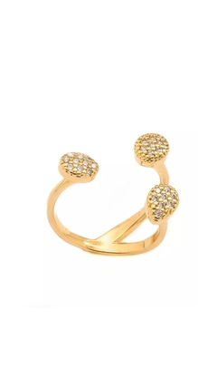 Anel Gota Delicada com Banho em Ouro 18k ou Ródio Branco - comprar online
