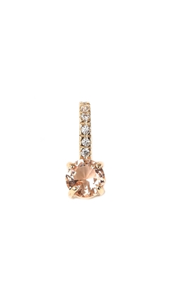 Pingente Feminino Cristal Morganita Banhado a Ouro