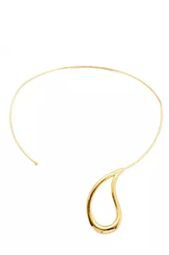 Gargantilha Lisa Sintonia com Banho em Ouro 18k