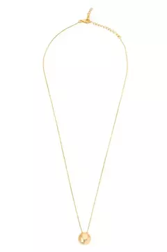 Colar Botão com Banho em Ouro 18k