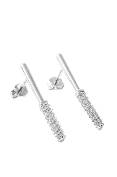 Imagem do Brinco Palito Fluir com Banho em Ouro 18k ou Ródio Branco