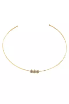 Gargantiha Gota Delicada com Banho em Ouro 18k