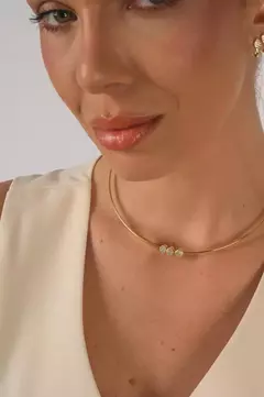 Gargantiha Gota Delicada com Banho em Ouro 18k - comprar online
