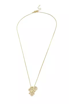 Imagem do Conjunto Esferas e Zircônias com Banho em Ouro 18k