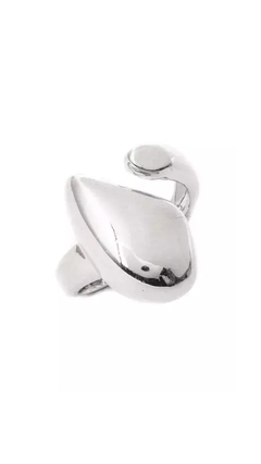 Anel Gota com Banho em Ródio Branco - comprar online