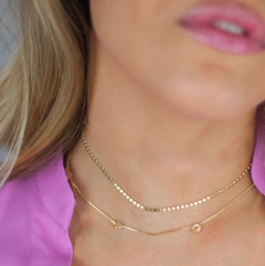 Choker Diamantada com Banho em Ouro ou Ródio Branco - comprar online