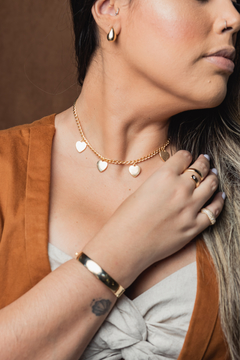 Colar Elos Coração Banhado a Ouro 18k - comprar online