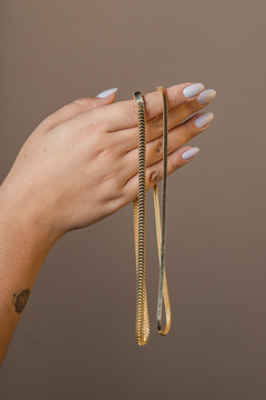 Colar Mini Escamas com Banho em Ouro - comprar online