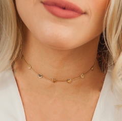 Choker Coração com Banho em Ouro 18k - comprar online