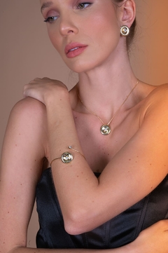 Colar Botão Brilhante Ouro 18k - comprar online