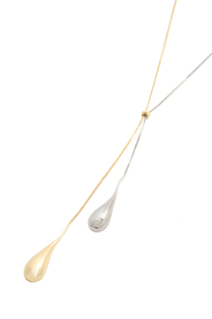 Colar Gravatinha Dois Banhos | Ouro 18k e Ródio Branco