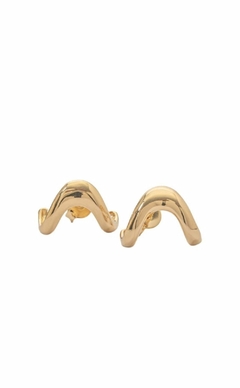Brinco Mini Orgânico com Banho em Ouro