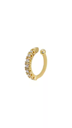 Piercing Basic Cristal com Banho em Ouro