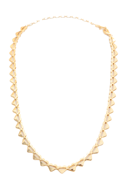 Choker Coração Liso com Banho em Ouro 18k