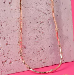Colar Feminino Mini Canutilhos Banhado a Ouro na internet