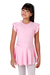 Collant Bailarina Infantil Manga de Babado Rosa - comprar online