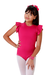 Collant Bailarina Infantil Manga de Babado Pink - comprar online