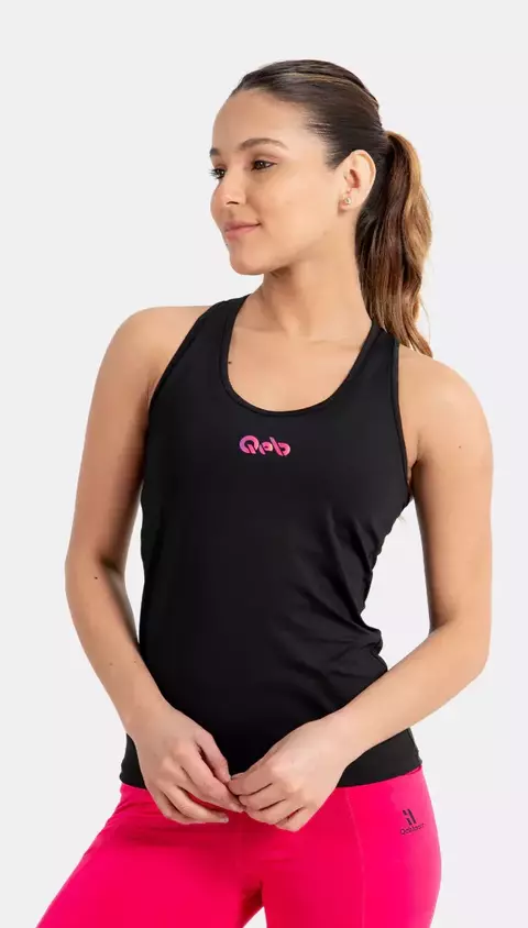 MUSCULOSA FIT 25 - NEGRO PLATA / QEB