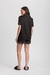 Pijama Americano Manga Curta Feminino de Cetim Preto (PRONTA ENTREGA) - loja online