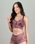 Conjunto Amamentação Elegance - Todo na Renda Marsala com Champagne