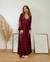 Camisola longa maternidade com Rob longo Marsala - comprar online