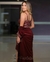 Camisola de Amamentação com Robe com renda bicolor Marsala e Amêndoa - comprar online