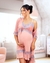 Camisola de Amamentação Romance com Robe com Renda Bicolor Romance e Frozen - loja online
