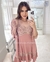 Camisola e Robe Rosé com Renda Bicolor de amamentação - comprar online