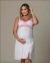 Deluxe Collecttion - Camisola de Amamentação sem Bojo e Robe Midi Branco Bicolor - loja online