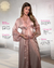 Conjunto Camisola Amamentação com Bojo e Robe - Cetim Romance (Rosé) Renda com Fios Dourados na internet