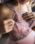 Imagem do Conjunto Camisola Amamentação e Robe - Cetim Romance (Rosé) com renda Verde claro- Deluxe