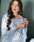 Conjunto Camisola Amamentação e Robe - Cetim Branco com Azul Claro (Frozen) na internet