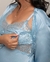 Imagem do Conjunto Camisola Amamentação e Robe Longo - Cetim Azul Claro Frozen - Deluxe