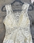 Conjunto Camisola Amamentação com Bojo e Robe Longo - Cetim Marfim - Deluxe