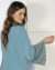 Imagem do Conjunto Camisola e Robe Longo Maternidade de Transpassar - Azul Esverdeado San Remo