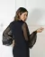 Conjunto Camisola e Robe Longo Maternidade com Babados - Preto na internet