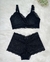 Conjunto Amamentação Elegance Glamour - Todo na renda Preto