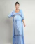 Camisola Longa de Amamentação com Robe Longo bicolor Azul Claro (Frozen) com Branco