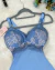 Camisola Longa de Amamentação com Robe Longo bicolor Azul Claro (Frozen) com Branco - ANNA ROSA LINGERIE