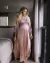 Conjunto Camisola Amamentação e Robe - Cetim Romance (Rosé) com renda Verde claro- Deluxe - loja online
