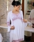 Camisola de Amamentação com Robe Branca Fluity Renda Bicolor rosa claro