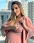 Deluxe Collecttion - Camisola de Amamentação com Bojo e Robe Midi Romance Bicolor na internet