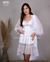 Camisola de Amamentação curta com Robe Branco Bicolor azul claro - loja online