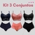 Kit 3 conjuntos de amamentação com calcinha pós parto - comprar online
