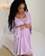 Camisola de Amamentação com Robe Lavanda Renda Bicolor (PRONTA ENTREGA) na internet