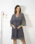 Camisola de Amamentação com Robe Cinza Cromo - Renda Frontal