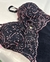 Camisola de Amamentação com Robe Preto Renda Bicolor Preto com Romance - ANNA ROSA LINGERIE