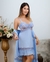 Camisola de Amamentação com Robe com Renda Bicolor Frozen e Branco Curta - comprar online