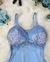 Camisola de Amamentação com Robe com Renda Bicolor Frozen e Branco Curta - ANNA ROSA LINGERIE